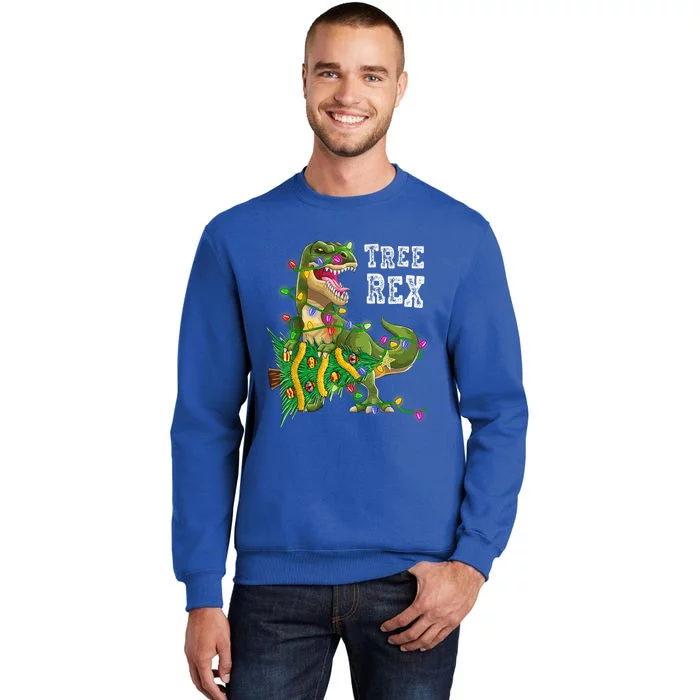 Dinosaur Christmas Tree Rex Family Matching Funny Gift Sweatshirt