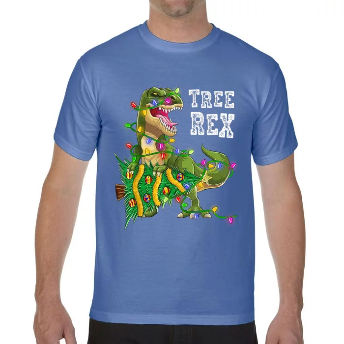 Dinosaur Christmas Tree Rex Family Matching Funny Gift Comfort Colors T-Shirt