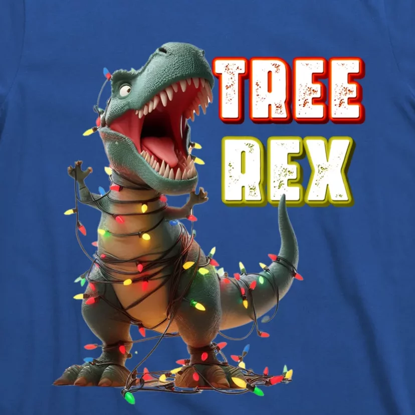 Dinosaur Christmas Tree Rex Xmas Lights Gift T-Shirt