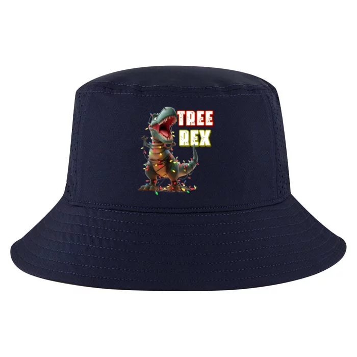 Dinosaur Christmas Tree Rex Xmas Lights Gift Cool Comfort Performance Bucket Hat