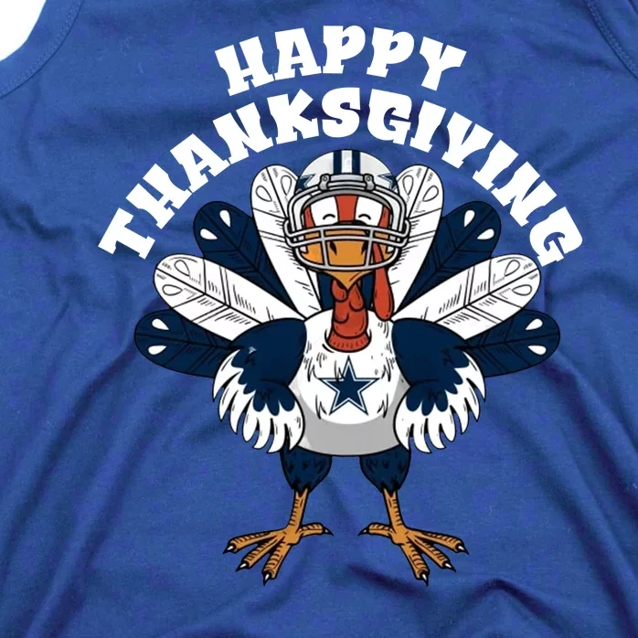 Dallas Cowboys Turkey Happy Thanksgiving Tank Top