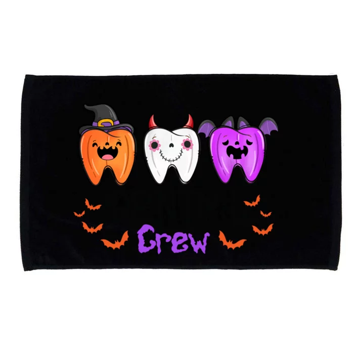 Dental Crew Tooth Halloween Funny Dentist Assistant Meaningful Gift Microfiber Hand Towel