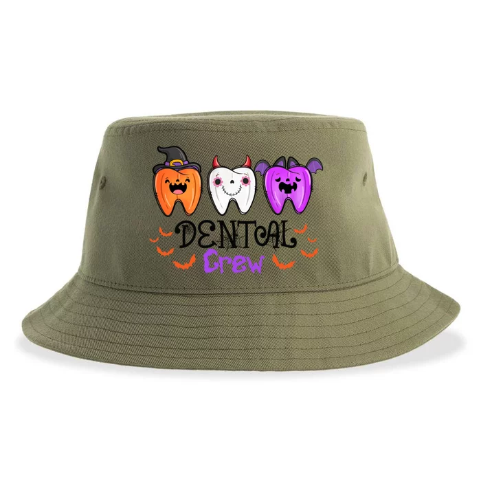 Dental Crew Tooth Halloween Funny Dentist Assistant Meaningful Gift Sustainable Bucket Hat