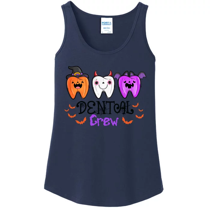 Dental Crew Tooth Halloween Funny Dentist Assistant Meaningful Gift Ladies Essential Tank