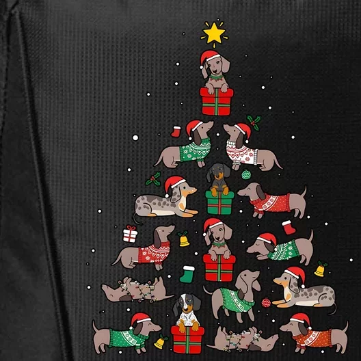 Dachshund Christmas Tree Wiener Dog Lover Christmas City Backpack