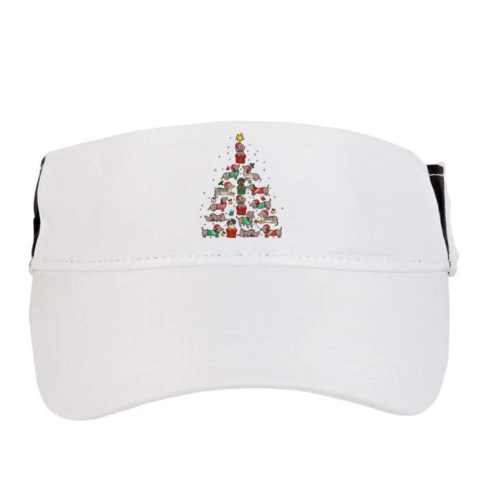 Dachshund Christmas Tree Wiener Dog Lover Christmas Adult Drive Performance Visor