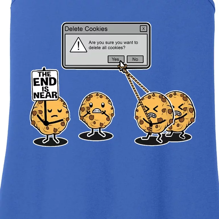 Deleting Cookies The End Is Near Funny Ladies Essential Tank