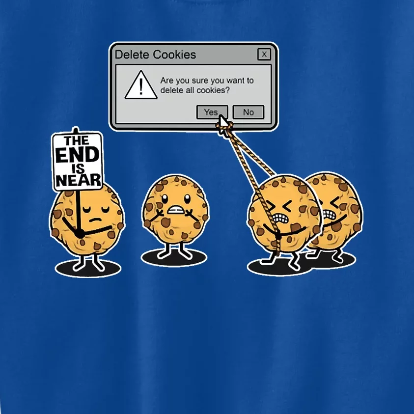 Deleting Cookies The End Is Near Funny Kids Sweatshirt