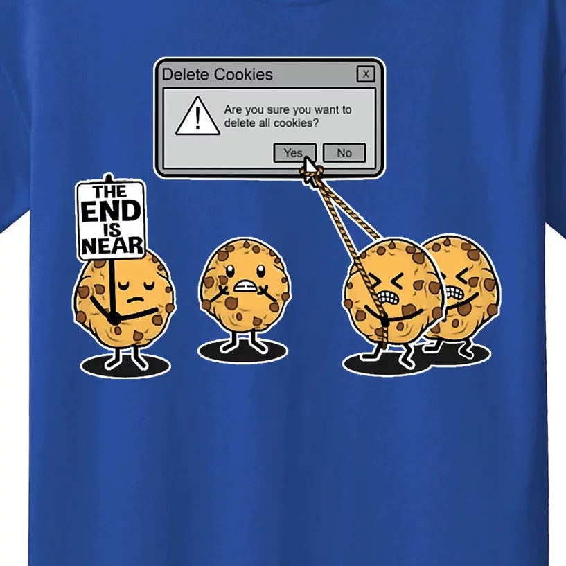 Deleting Cookies The End Is Near Funny Kids T-Shirt