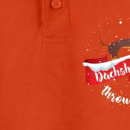 Dachshund Christmas Through The Snow Dog Lover Gift Funny Gift Dry Zone Grid Performance Polo