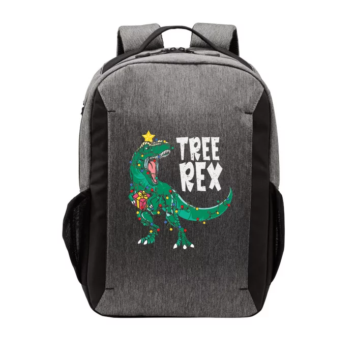 Dinosaur Christmas Tree Rex Pajamas Xmas Lights Vector Backpack