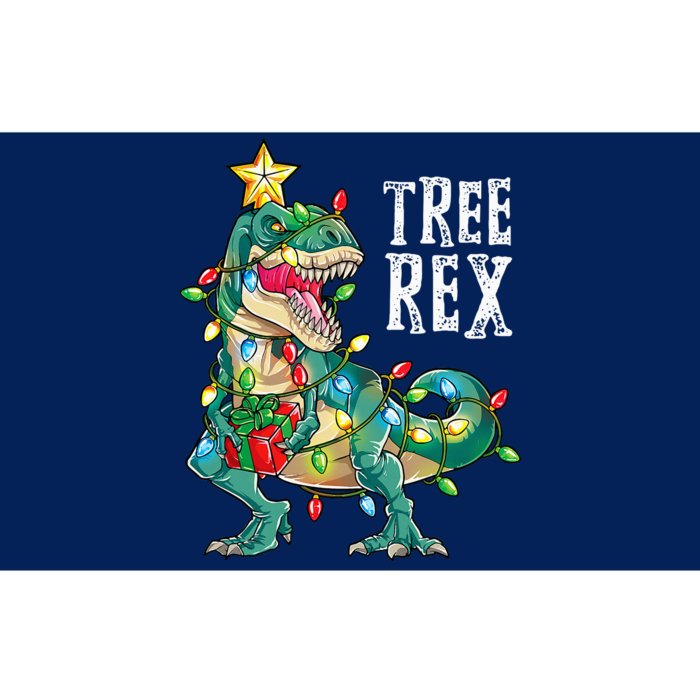 Dinosaur Christmas Tree Rex Pajamas Xmas Lights Bumper Sticker