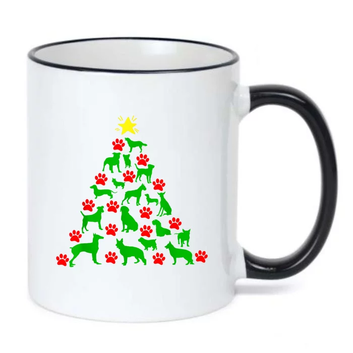 Dog Christmas Tree Dog Christmas Black Color Changing Mug