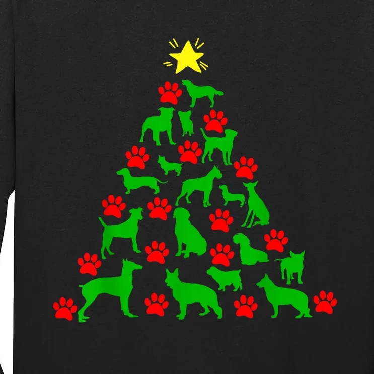 Dog Christmas Tree Dog Christmas Tall Long Sleeve T-Shirt