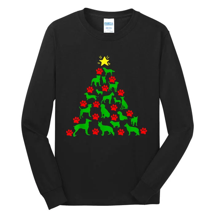 Dog Christmas Tree Dog Christmas Tall Long Sleeve T-Shirt