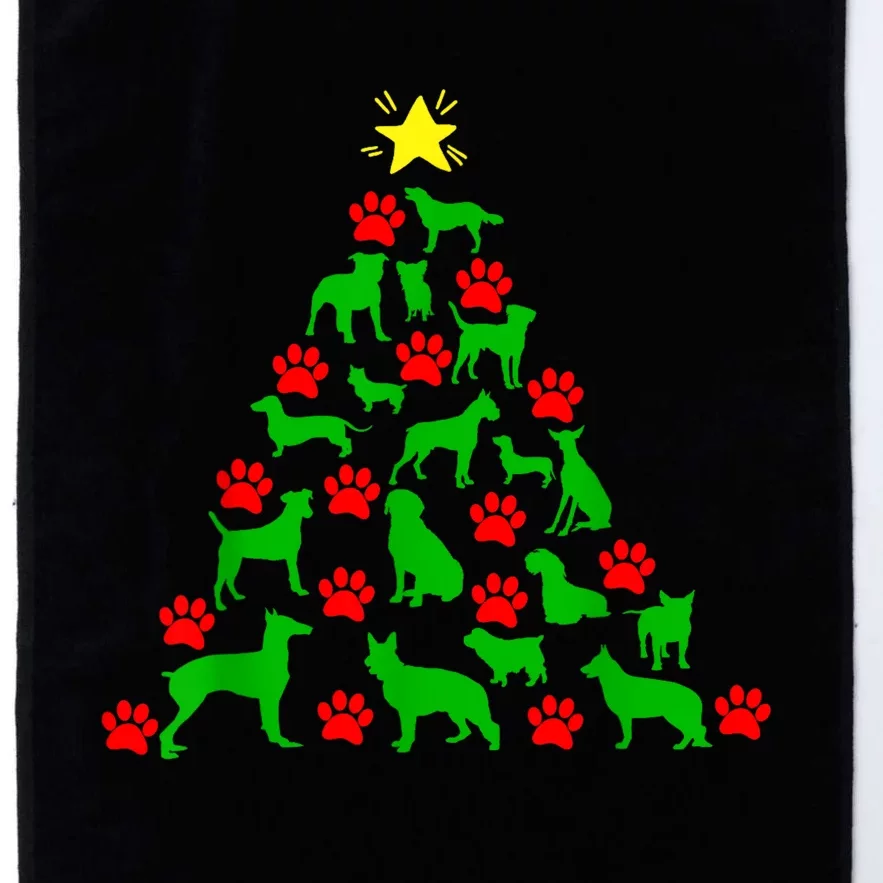 Dog Christmas Tree Dog Christmas Platinum Collection Golf Towel