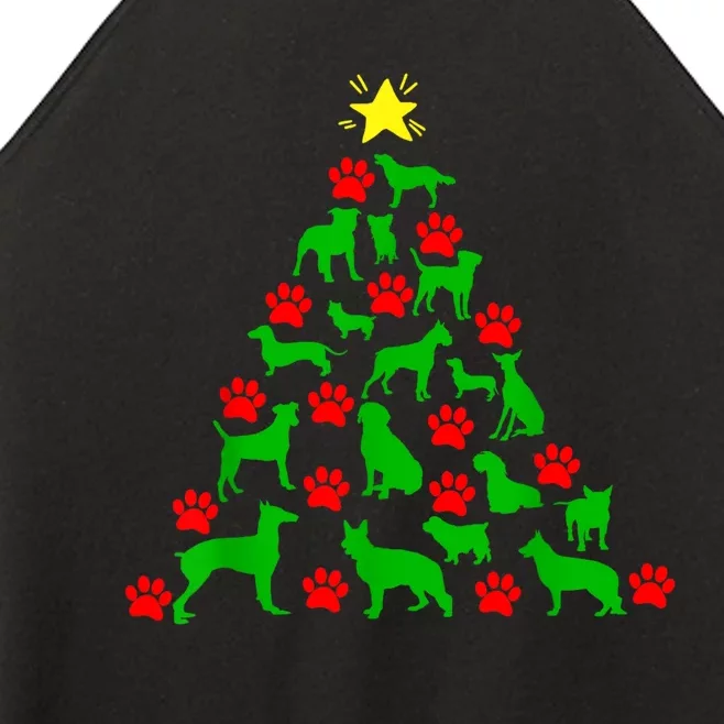 Dog Christmas Tree Dog Christmas Women’s Perfect Tri Rocker Tank