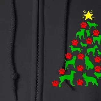 Dog Christmas Tree Dog Christmas Full Zip Hoodie