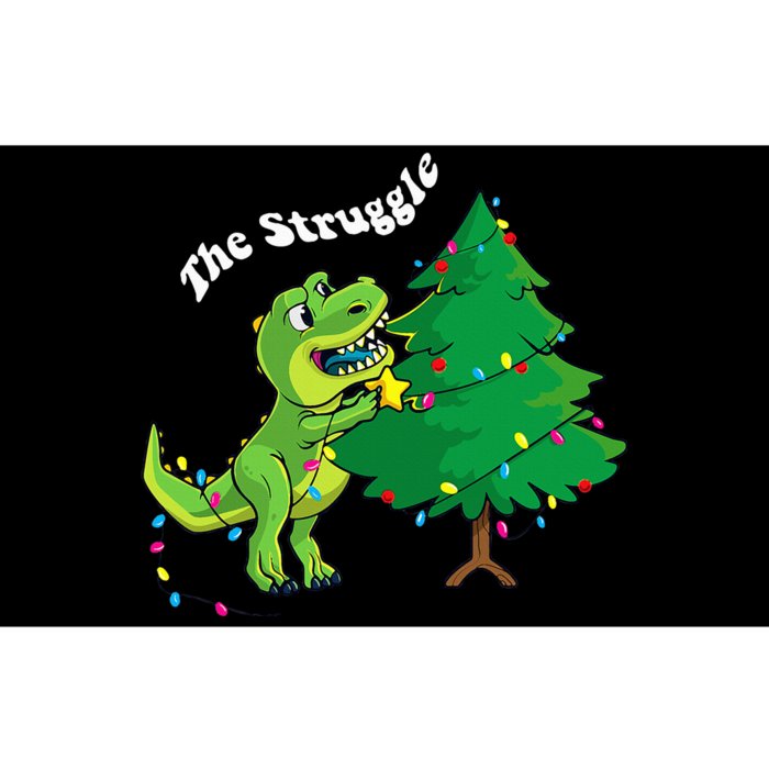 Dinosaur Christmas Tree Rex The Struggle Xmas Pajamas Bumper Sticker