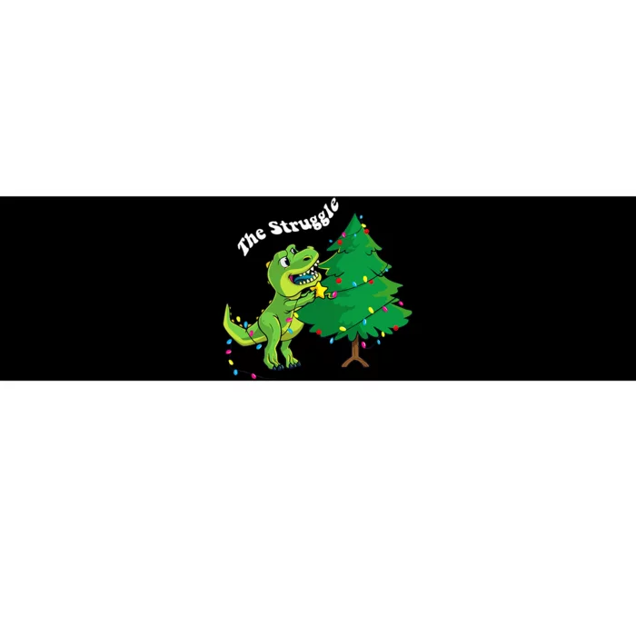 Dinosaur Christmas Tree Rex The Struggle Xmas Pajamas Bumper Sticker