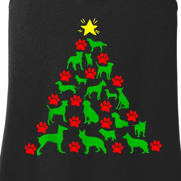 Dog Christmas Tree Dog Christmas Ladies Essential Tank