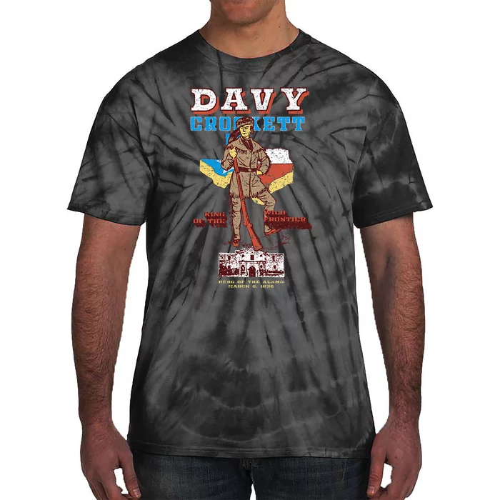 Davy Crockett Texas Alamo Cowboy Vintage Souvenir Tie-Dye T-Shirt