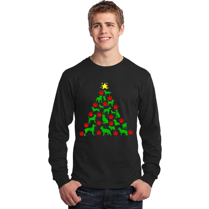 Dog Christmas Tree Dog Christmas Tall Long Sleeve T-Shirt