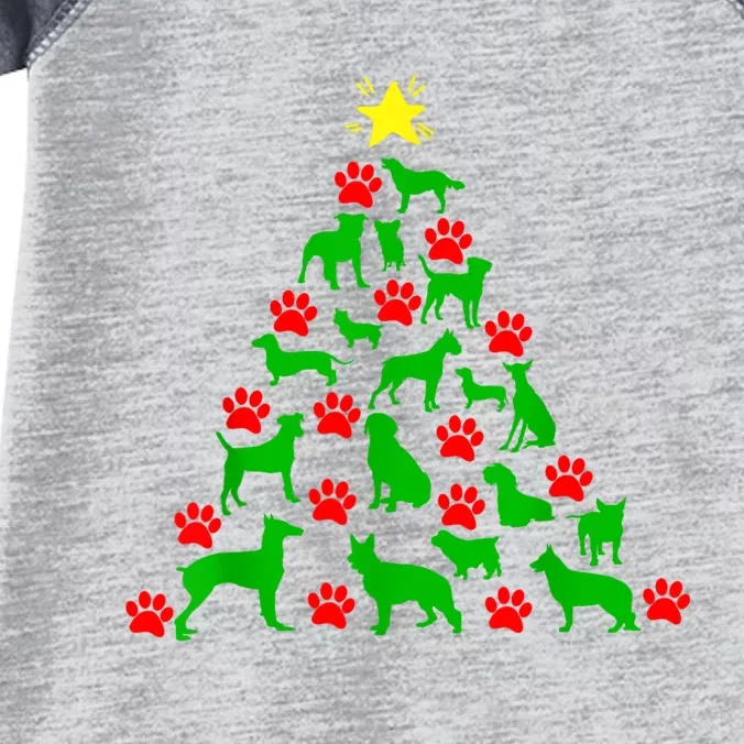 Dog Christmas Tree Dog Christmas Infant Baby Jersey Bodysuit