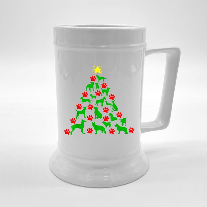 Dog Christmas Tree Dog Christmas Front & Back Beer Stein