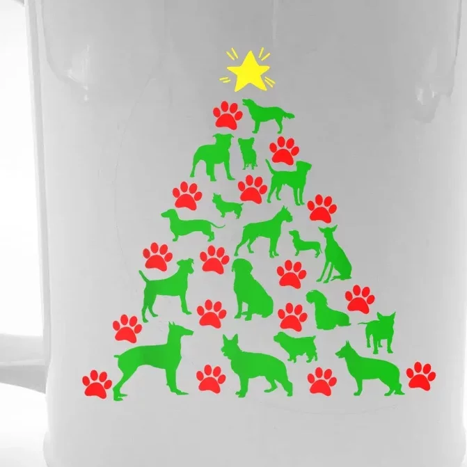 Dog Christmas Tree Dog Christmas Front & Back Beer Stein