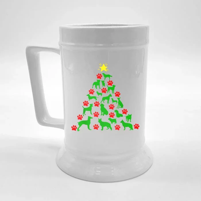 Dog Christmas Tree Dog Christmas Front & Back Beer Stein