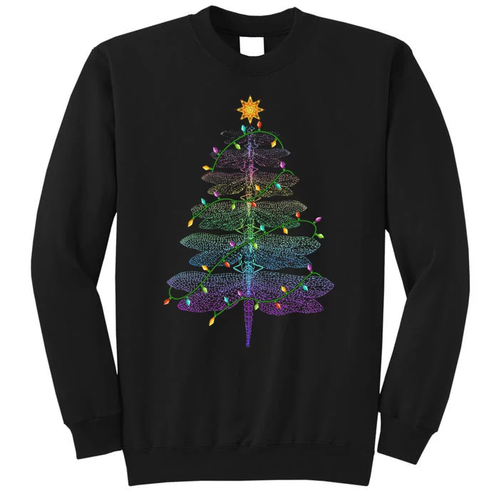 Dragonfly Christmas Tree Light Family Matching Pajamas Xmas Sweatshirt