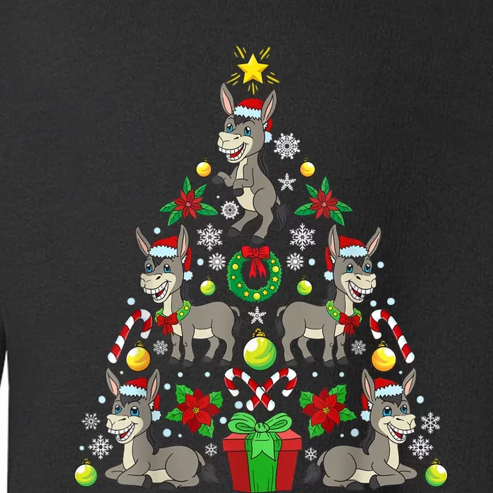 Donkey Christmas Tree Farmer Toddler Sweatshirt