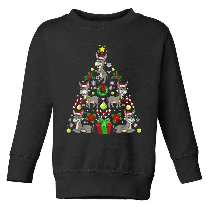 Donkey Christmas Tree Farmer Toddler Sweatshirt