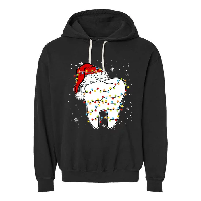 Dentist Christmas Teeth Santa Dental Hygiene Dental Life Garment-Dyed Fleece Hoodie