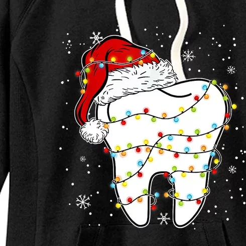 Dentist Christmas Teeth Santa Dental Hygiene Dental Life Women's Fleece Hoodie