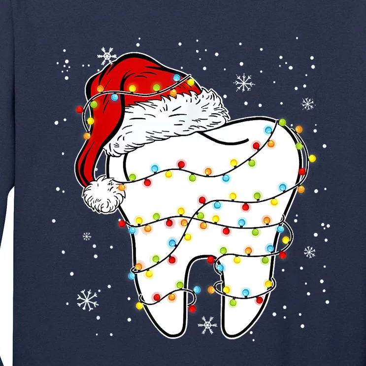 Dentist Christmas Teeth Santa Dental Hygiene Dental Life Tall Long Sleeve T-Shirt