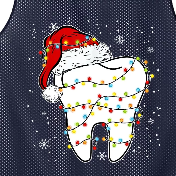 Dentist Christmas Teeth Santa Dental Hygiene Dental Life Mesh Reversible Basketball Jersey Tank