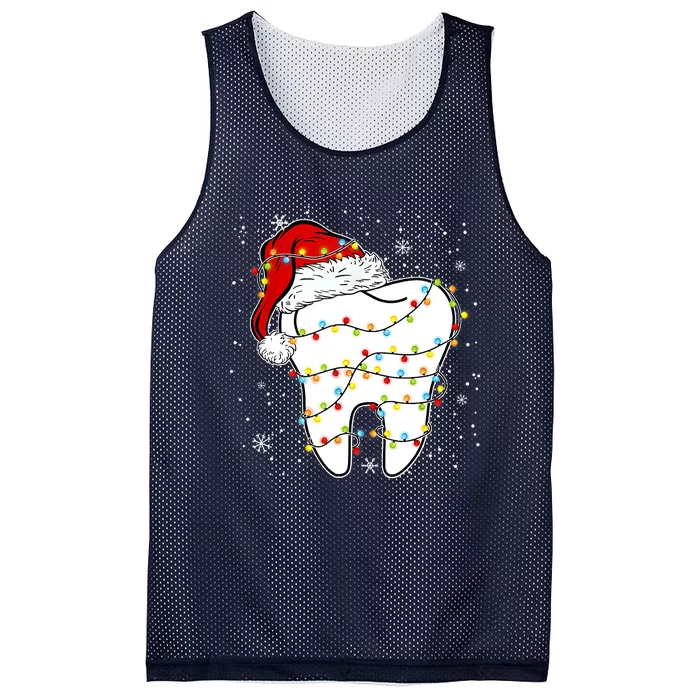 Dentist Christmas Teeth Santa Dental Hygiene Dental Life Mesh Reversible Basketball Jersey Tank