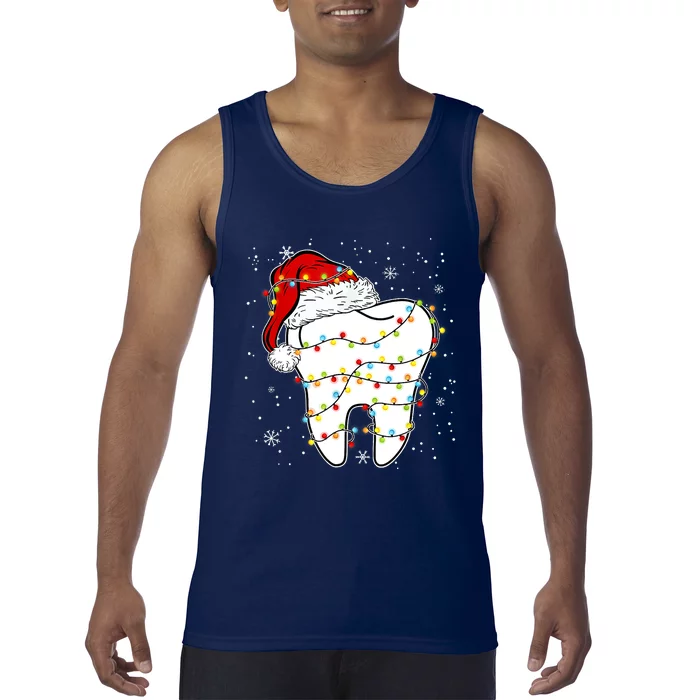 Dentist Christmas Teeth Santa Dental Hygiene Dental Life Tank Top