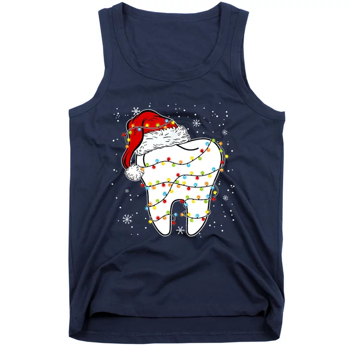 Dentist Christmas Teeth Santa Dental Hygiene Dental Life Tank Top