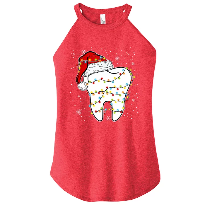 Dentist Christmas Teeth Santa Dental Hygiene Dental Life Women’s Perfect Tri Rocker Tank