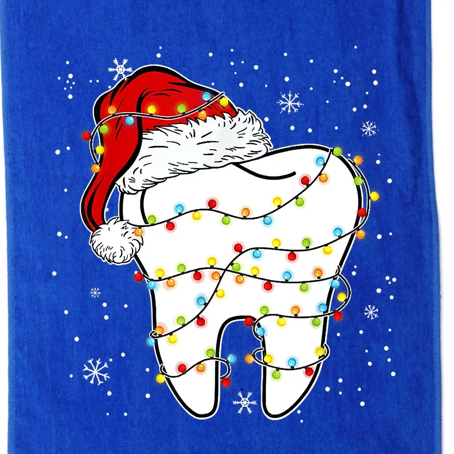 Dentist Christmas Teeth Santa Dental Hygiene Dental Life Platinum Collection Golf Towel