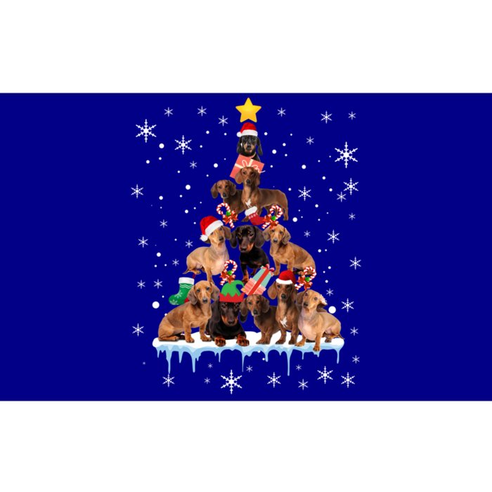 Dachshund Christmas Tree Funny Santa Reindeer Lover Gift Bumper Sticker