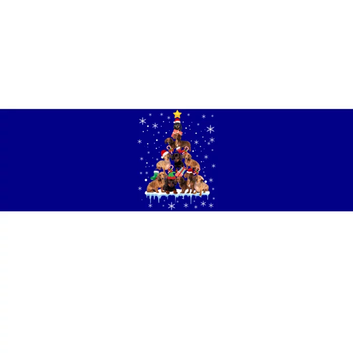 Dachshund Christmas Tree Funny Santa Reindeer Lover Gift Bumper Sticker