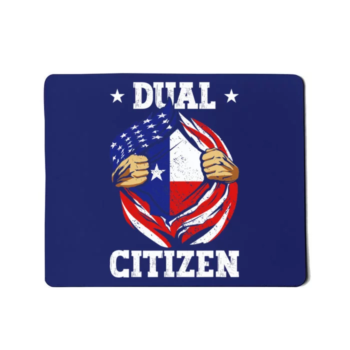 Dual Citizen Texas Pride Usa And Texas Flag Texan Mousepad