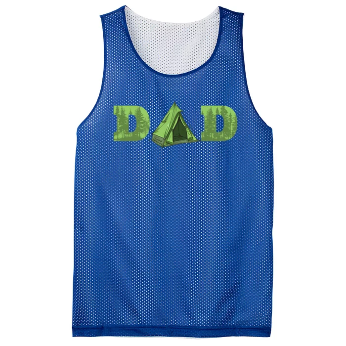 Dad Camping Tent Fathers Day Cute Gift Mesh Reversible Basketball Jersey Tank