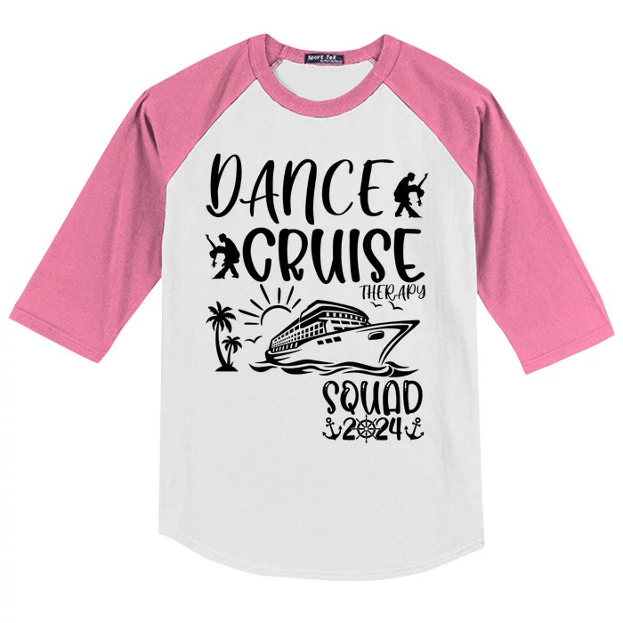 Dance Cruise Therapy Ship Squad 2024 Dancing Cruise Ship Kids Colorblock Raglan Jersey