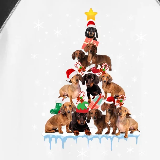 Dachshund Christmas Tree Funny Santa Reindeer Lover Meaningful Gift Toddler Fine Jersey T-Shirt