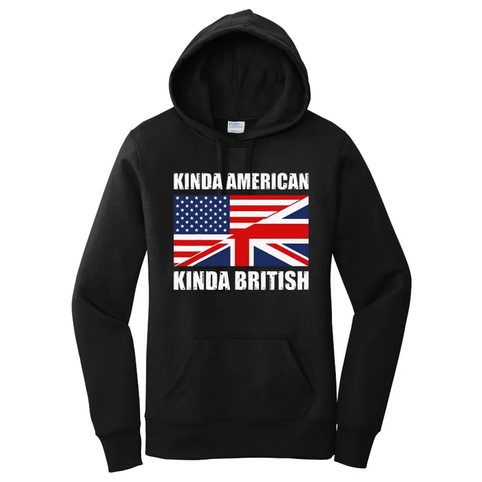 Dual Citizenship UK USA Kinda American Kinda British Women's Pullover Hoodie